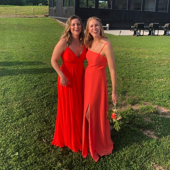 Lulus Red Coral Maxi Dress - Picture 5 of 11